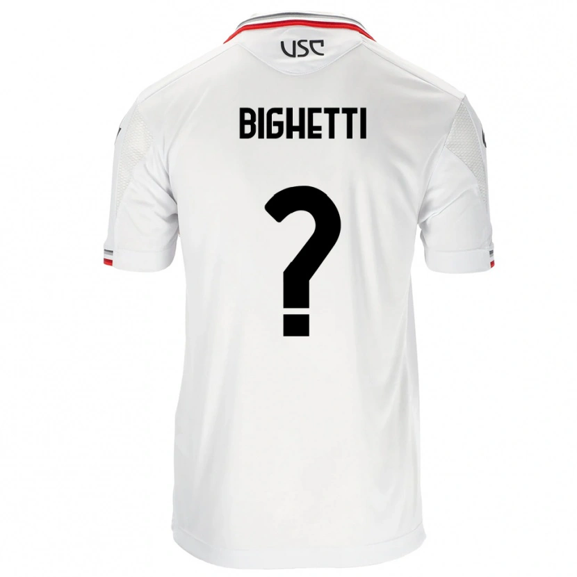 Danxen Damen Paolo Bighetti #0 Weiß Rot Auswärtstrikot Trikot 2025/26 T-Shirt