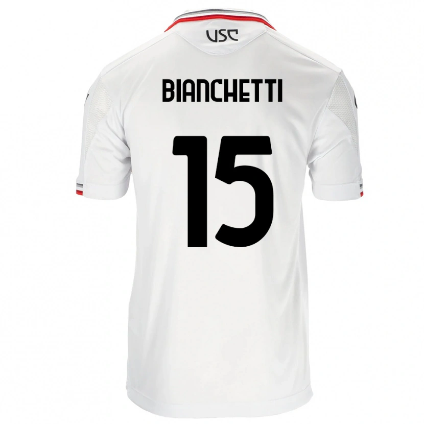 Danxen Damen Matteo Bianchetti #15 Weiß Rot Auswärtstrikot Trikot 2025/26 T-Shirt