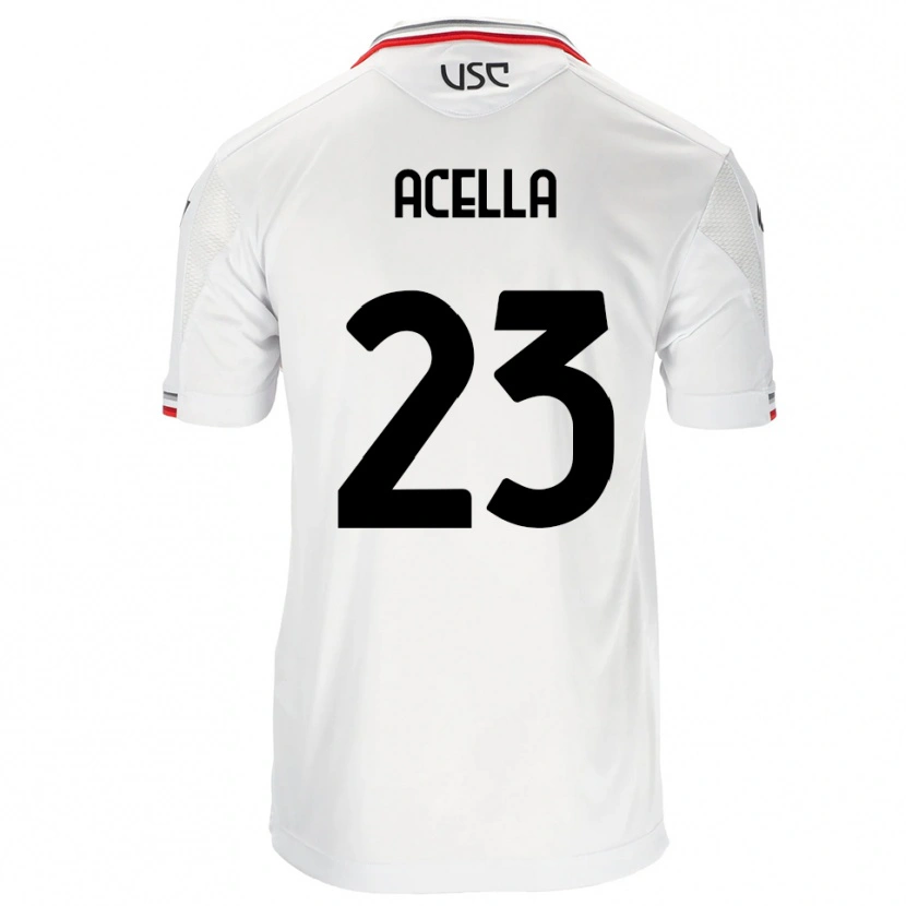 Danxen Damen Christian Acella #23 Weiß Rot Auswärtstrikot Trikot 2025/26 T-Shirt