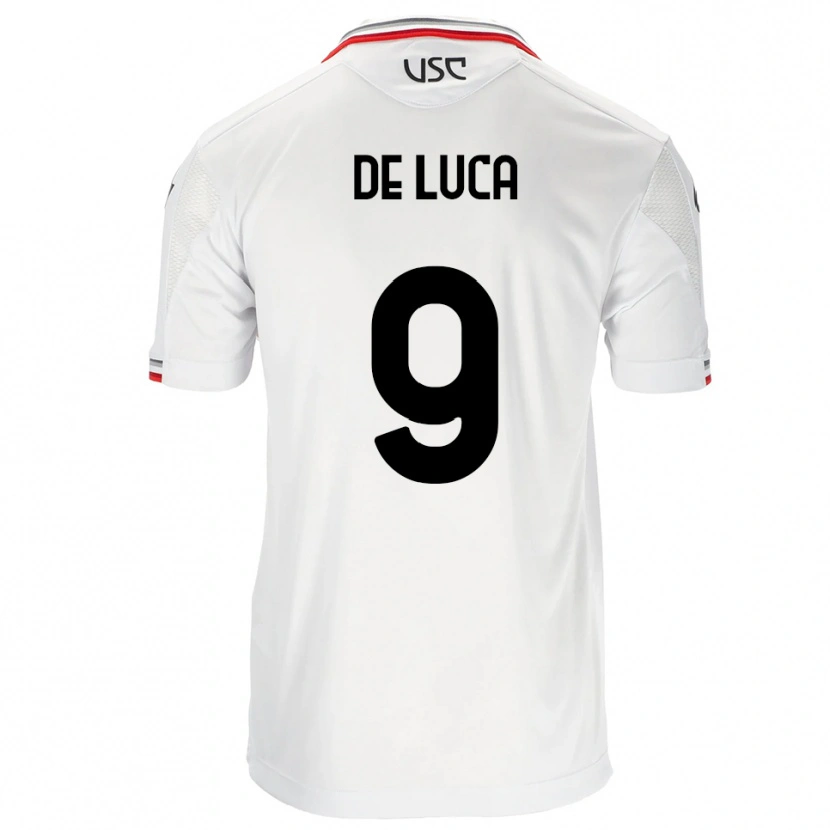 Danxen Damen Manuel De Luca #9 Weiß Rot Auswärtstrikot Trikot 2025/26 T-Shirt