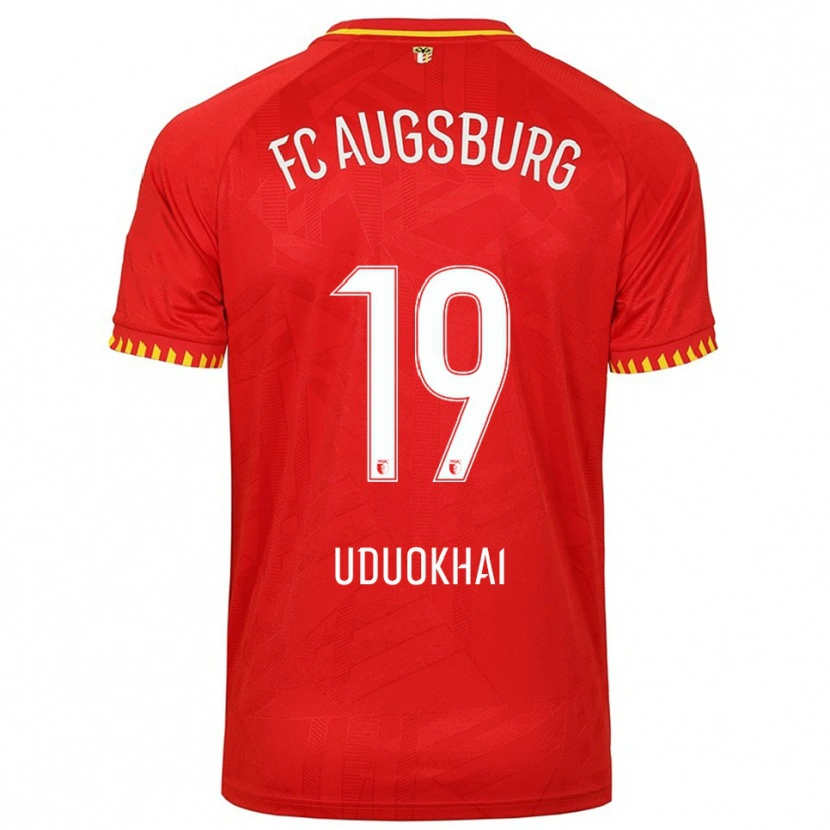 Danxen Damen Felix Uduokhai #19 Rot Gelb Auswärtstrikot Trikot 2025/26 T-Shirt