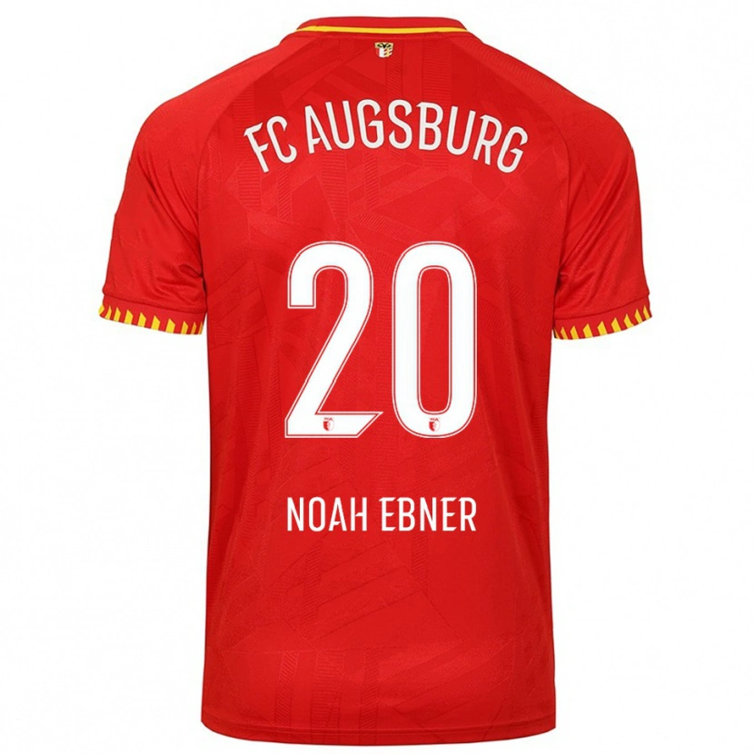 Danxen Damen Noah Ebner #20 Rot Gelb Auswärtstrikot Trikot 2025/26 T-Shirt