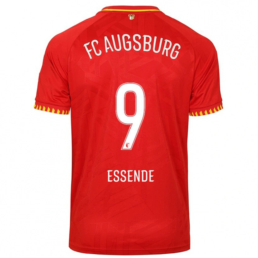 Danxen Damen Samuel Essende #9 Rot Gelb Auswärtstrikot Trikot 2025/26 T-Shirt