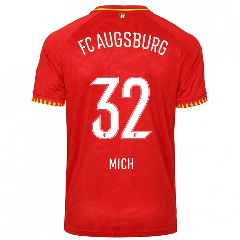 Danxen Damen Fabian Mich #32 Rot Gelb Auswärtstrikot Trikot 2025/26 T-Shirt