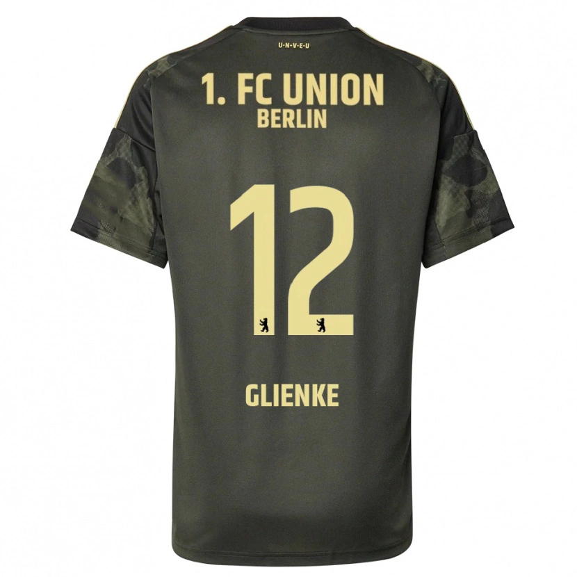 Danxen Damen Niklas Glienke #12 Dunkelgrün Schwarz Auswärtstrikot Trikot 2025/26 T-Shirt