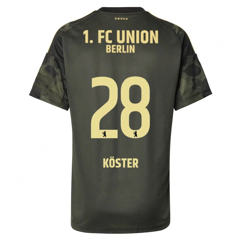 Danxen Damen Leonie Köster #28 Dunkelgrün Schwarz Auswärtstrikot Trikot 2025/26 T-Shirt