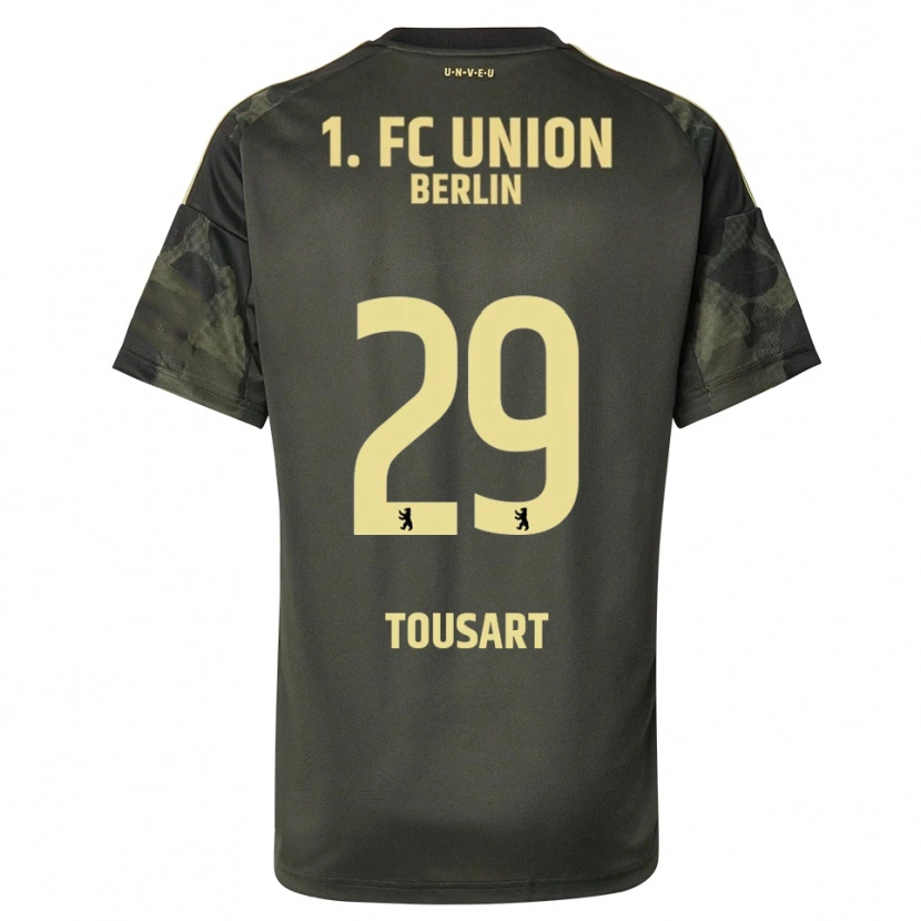 Danxen Damen Lucas Tousart #29 Dunkelgrün Schwarz Auswärtstrikot Trikot 2025/26 T-Shirt