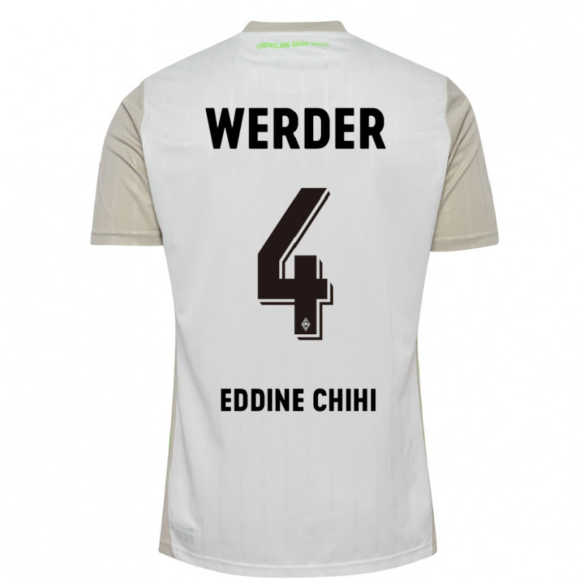 Danxen Damen Dhia Eddine Chihi #4 Weiß Schwarz Auswärtstrikot Trikot 2025/26 T-Shirt