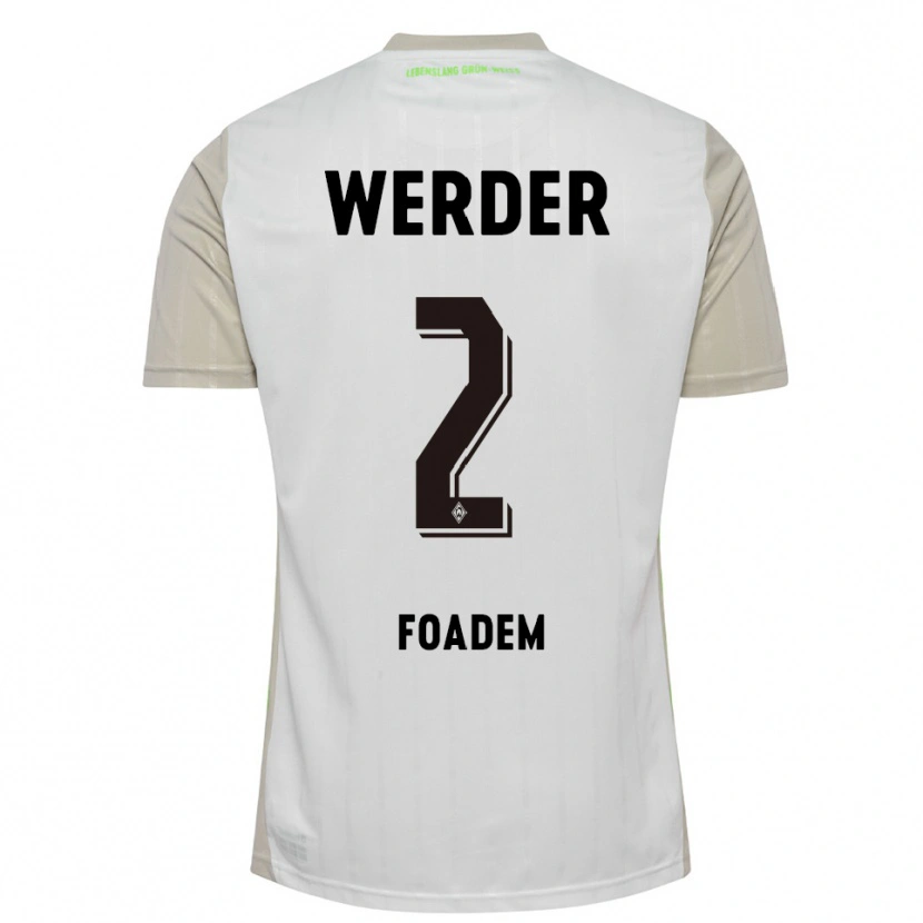 Danxen Damen Yann Styve Tchouambou Foadem #2 Weiß Schwarz Auswärtstrikot Trikot 2025/26 T-Shirt
