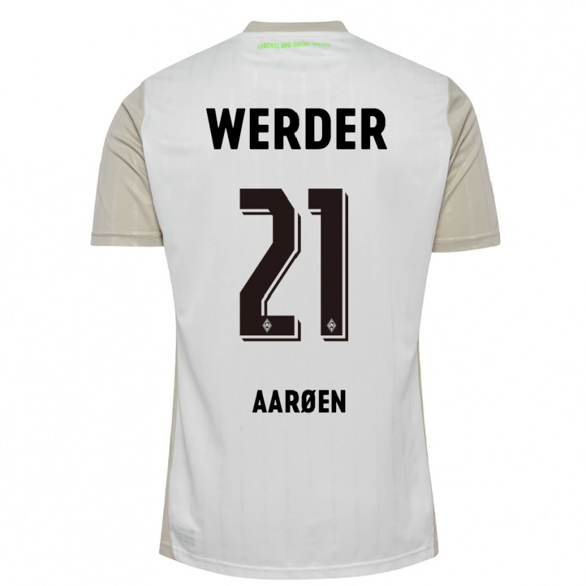 Danxen Damen Isak Hansen-Aarøen #21 Weiß Schwarz Auswärtstrikot Trikot 2025/26 T-Shirt