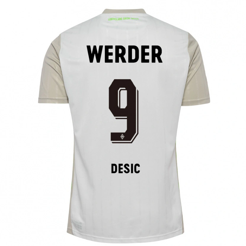 Danxen Damen Medina Desic #9 Weiß Schwarz Auswärtstrikot Trikot 2025/26 T-Shirt