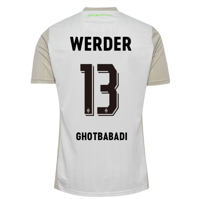 Danxen Damen Reza Ghotbabadi #13 Weiß Schwarz Auswärtstrikot Trikot 2025/26 T-Shirt