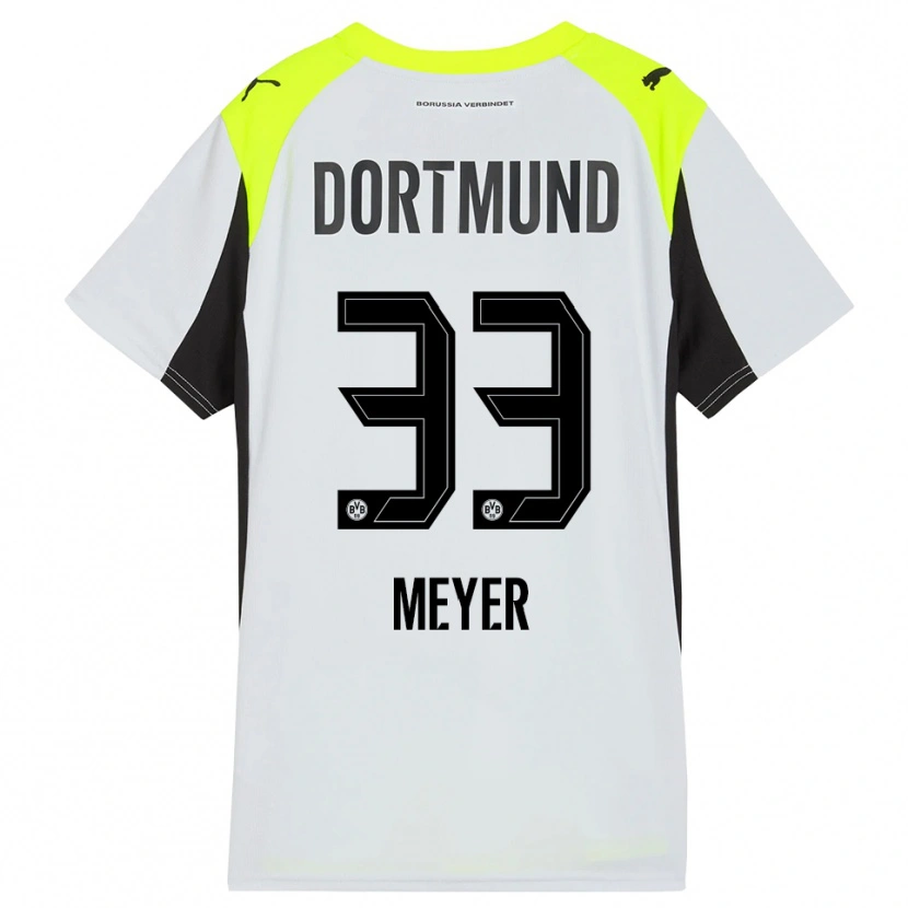 Danxen Damen Alexander Meyer #33 Fluoreszierendes Gelb Auswärtstrikot Trikot 2025/26 T-Shirt