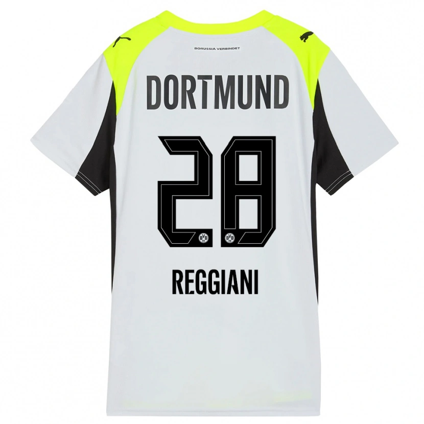 Danxen Damen Luca Reggiani #28 Fluoreszierendes Gelb Auswärtstrikot Trikot 2025/26 T-Shirt