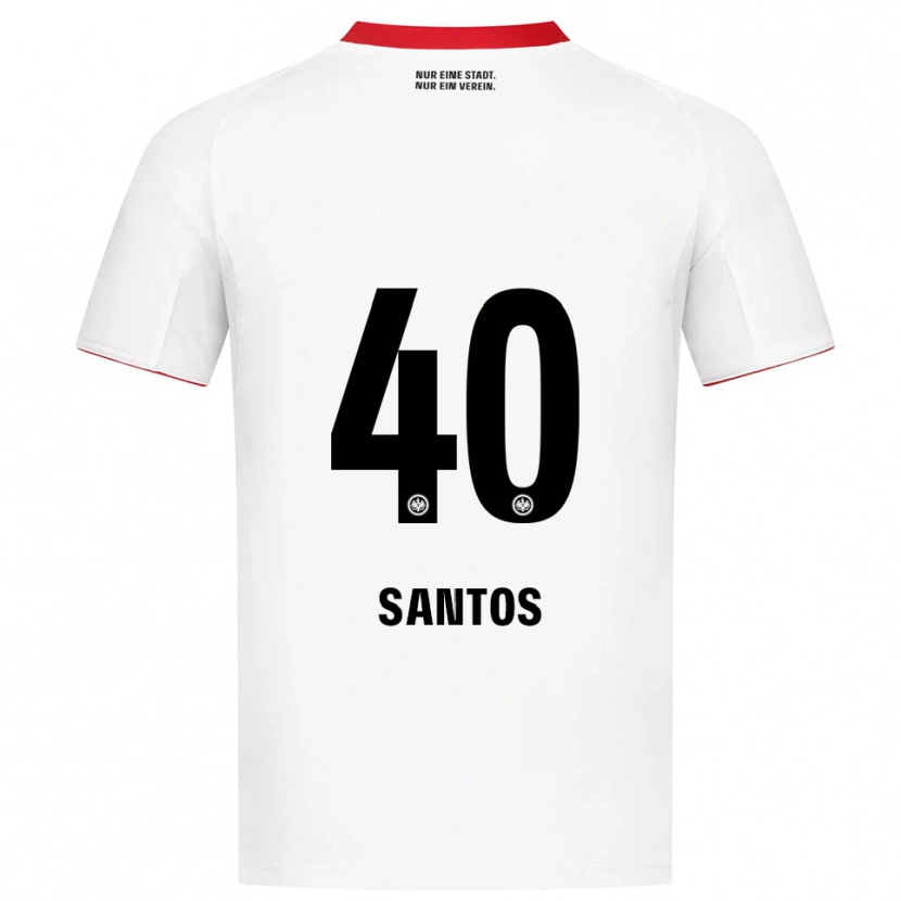 Danxen Damen Kauã Santos #40 Weiß Rot Auswärtstrikot Trikot 2025/26 T-Shirt