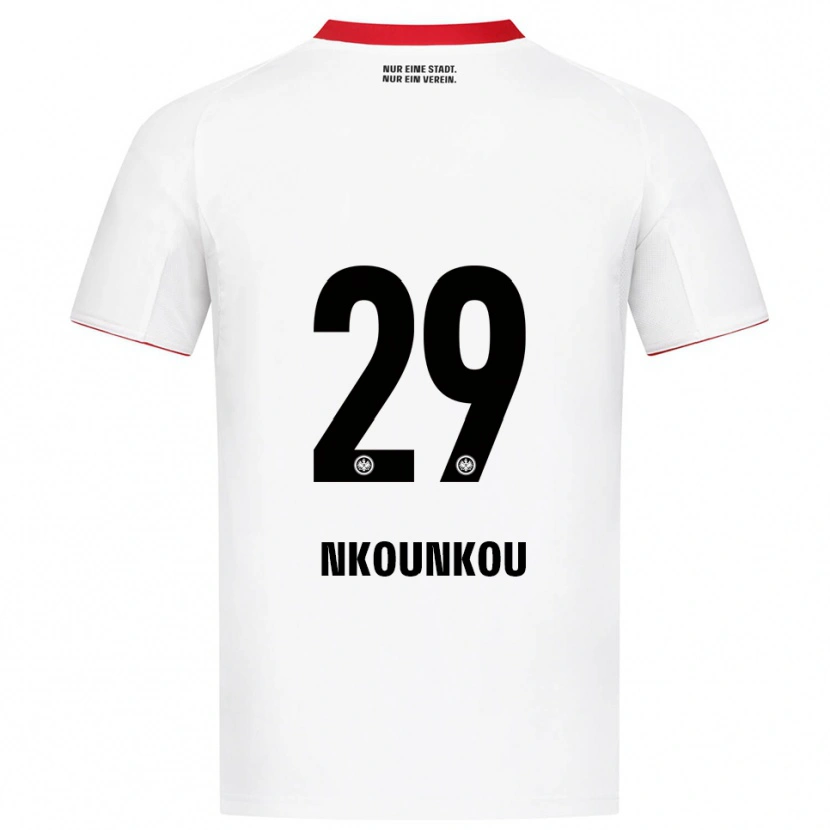 Danxen Damen Niels Nkounkou #29 Weiß Rot Auswärtstrikot Trikot 2025/26 T-Shirt