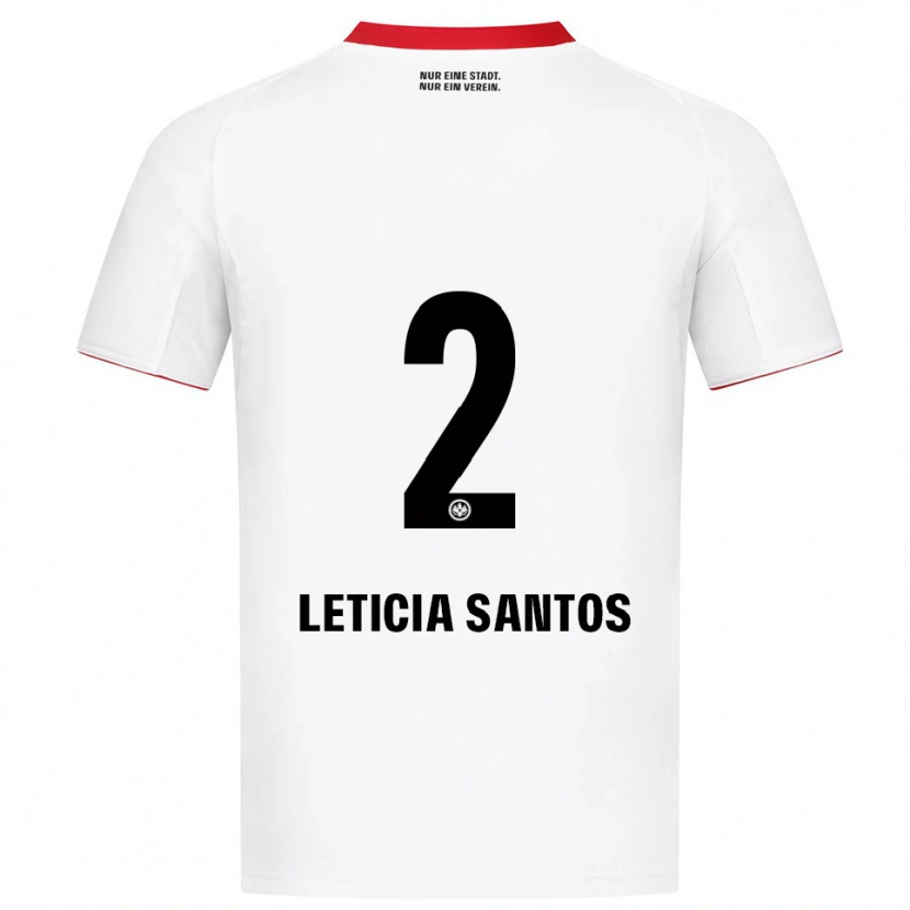 Danxen Damen Letícia Santos De Oliveira #2 Weiß Rot Auswärtstrikot Trikot 2025/26 T-Shirt