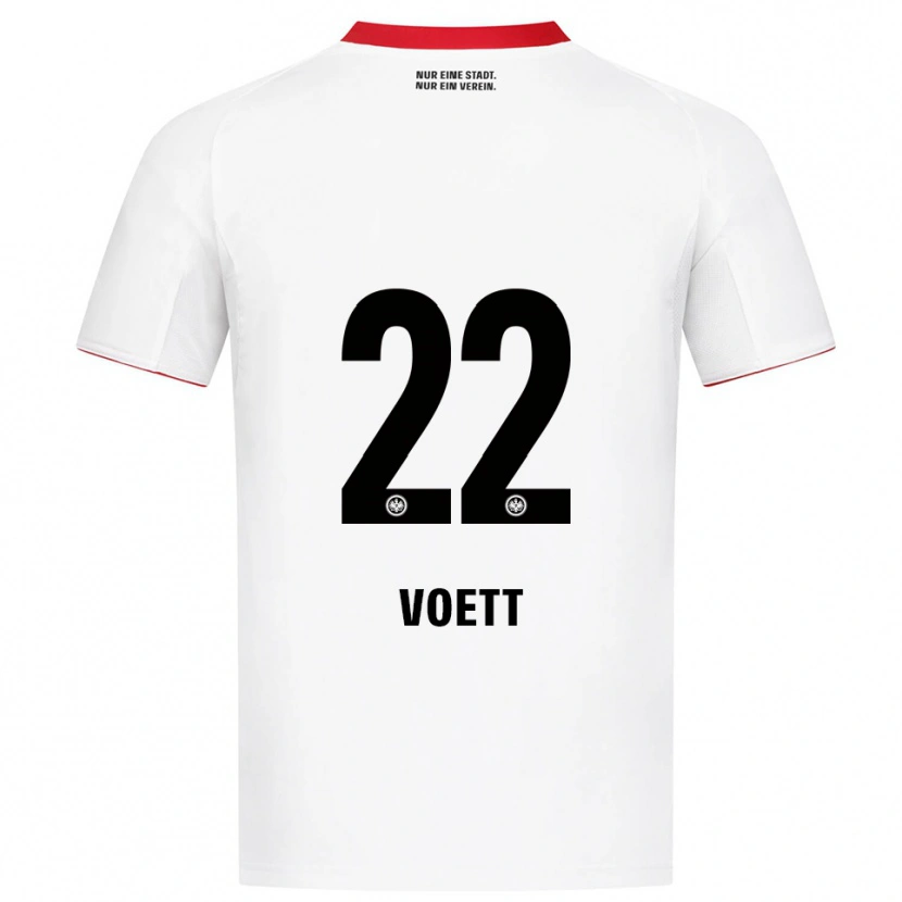 Danxen Damen Johannes Vött #22 Weiß Rot Auswärtstrikot Trikot 2025/26 T-Shirt