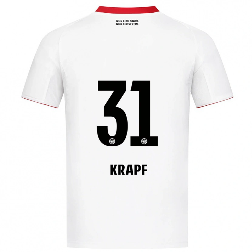 Danxen Damen Maximilian Krapf #31 Weiß Rot Auswärtstrikot Trikot 2025/26 T-Shirt