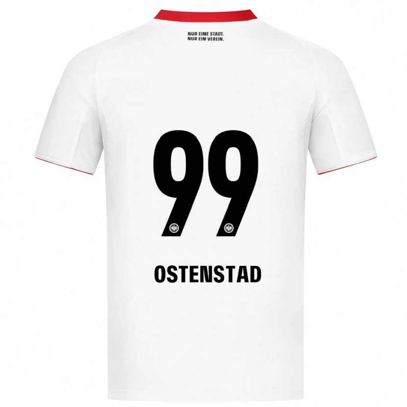 Danxen Damen Marthine Østenstad #99 Weiß Rot Auswärtstrikot Trikot 2025/26 T-Shirt