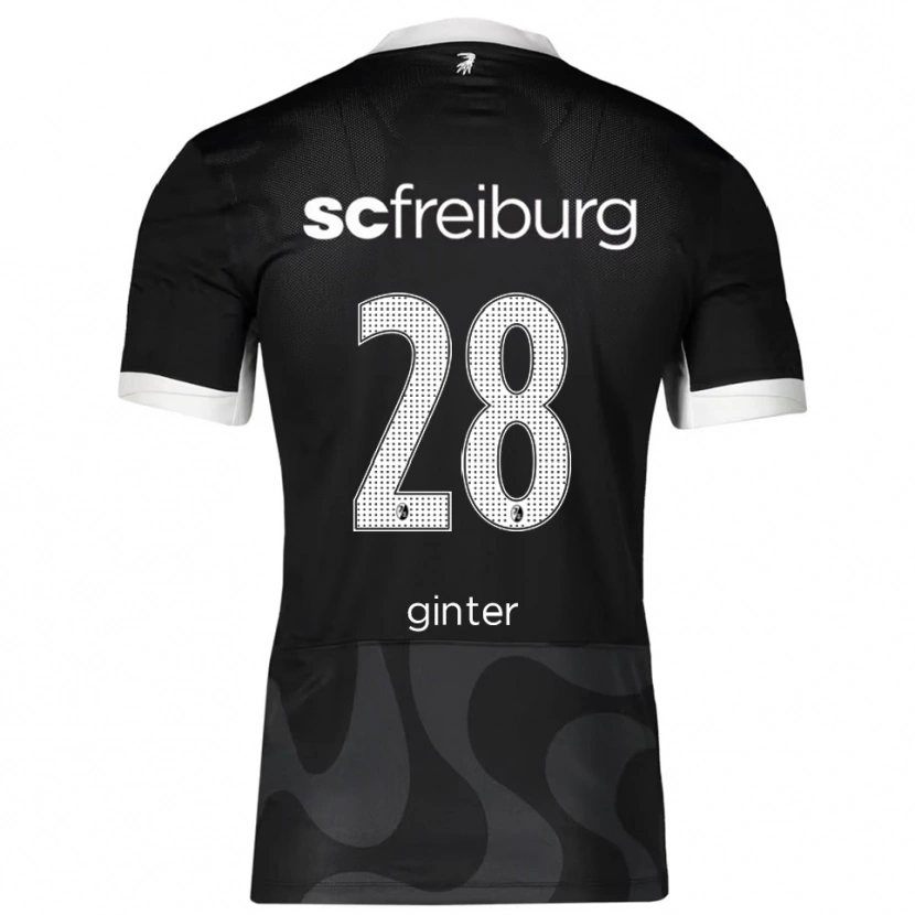Danxen Damen Matthias Ginter #28 Schwarz Weiß Auswärtstrikot Trikot 2025/26 T-Shirt