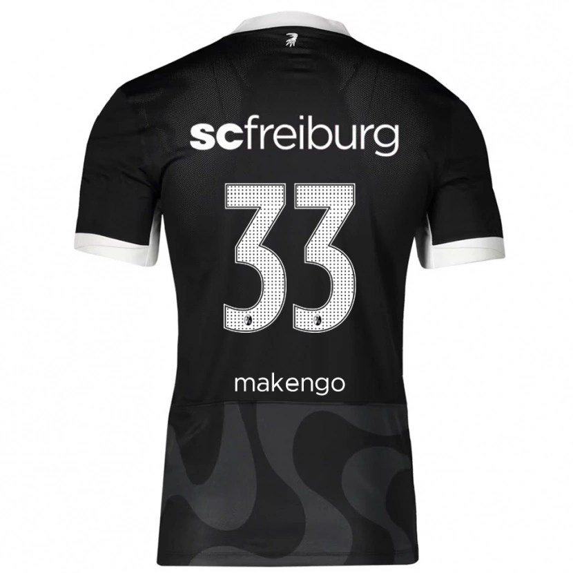 Danxen Damen Jordy Makengo #33 Schwarz Weiß Auswärtstrikot Trikot 2025/26 T-Shirt