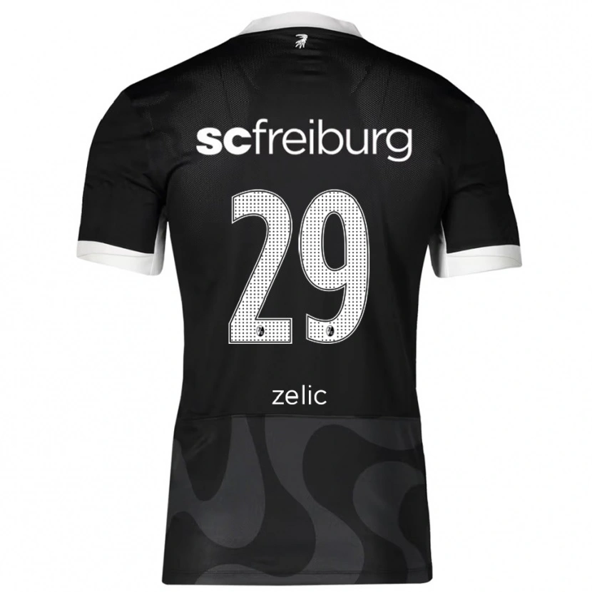 Danxen Damen Mateo Zelic #29 Schwarz Weiß Auswärtstrikot Trikot 2025/26 T-Shirt
