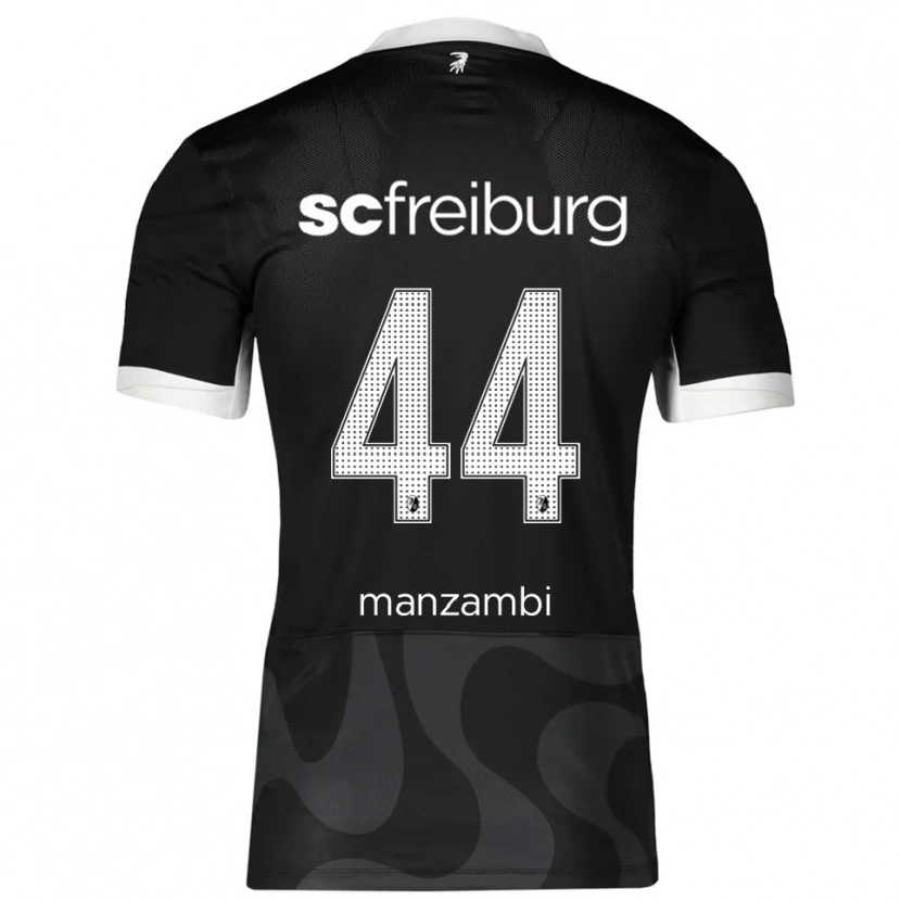 Danxen Damen Johan Manzambi #44 Schwarz Weiß Auswärtstrikot Trikot 2025/26 T-Shirt
