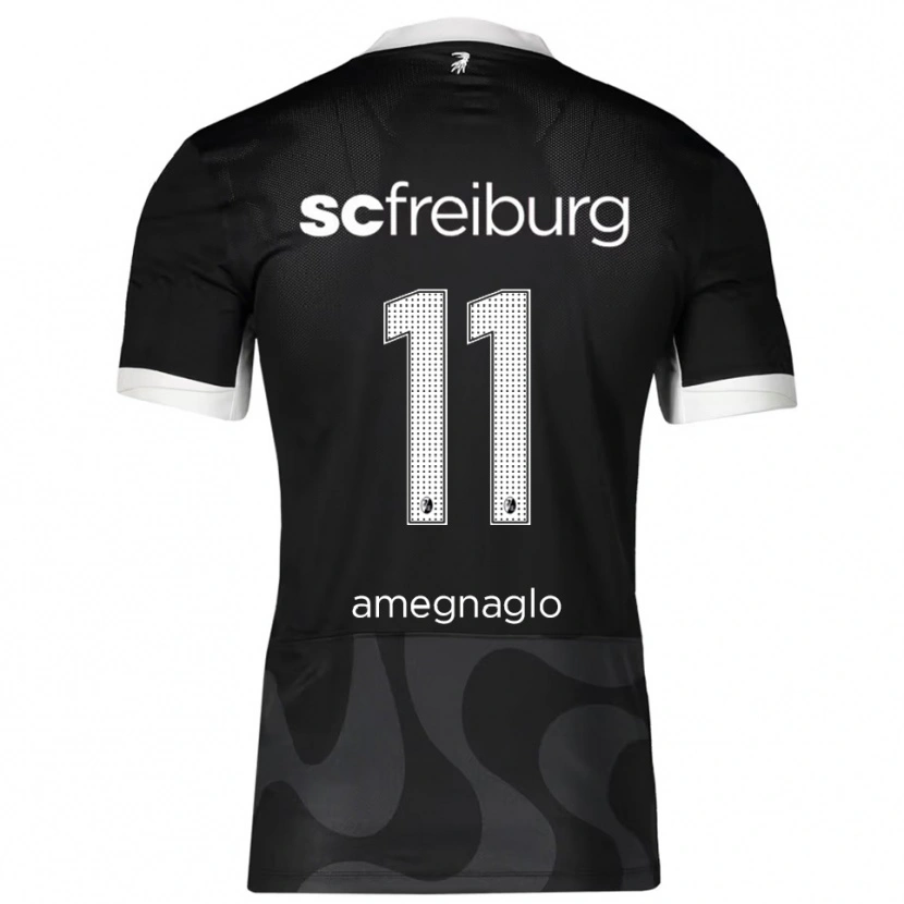 Danxen Damen David Amegnaglo #11 Schwarz Weiß Auswärtstrikot Trikot 2025/26 T-Shirt