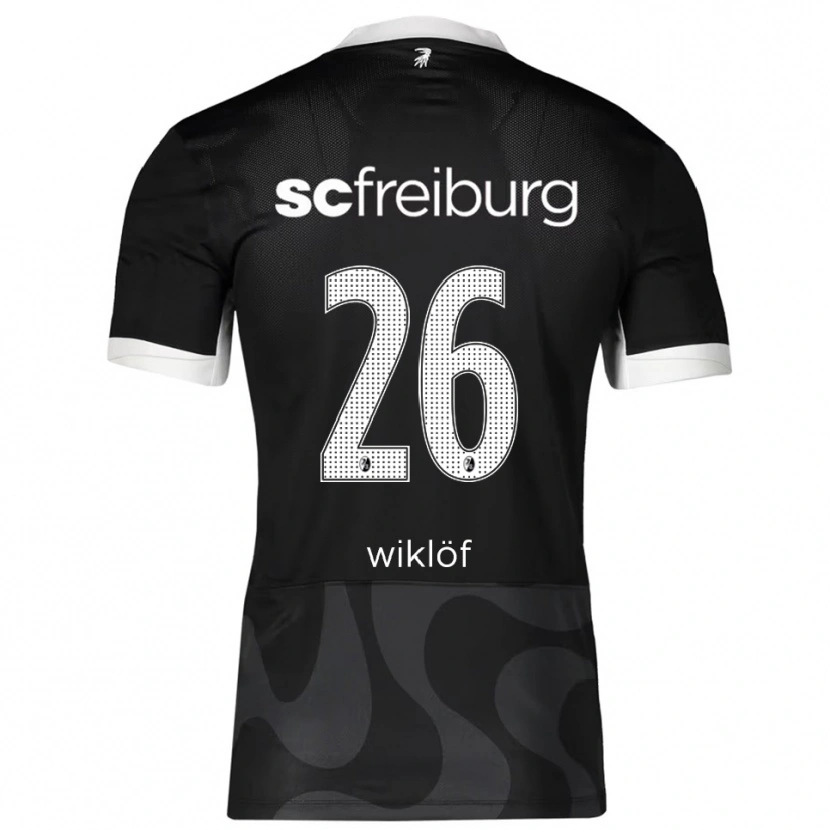 Danxen Damen Oscar Wiklöf #26 Schwarz Weiß Auswärtstrikot Trikot 2025/26 T-Shirt