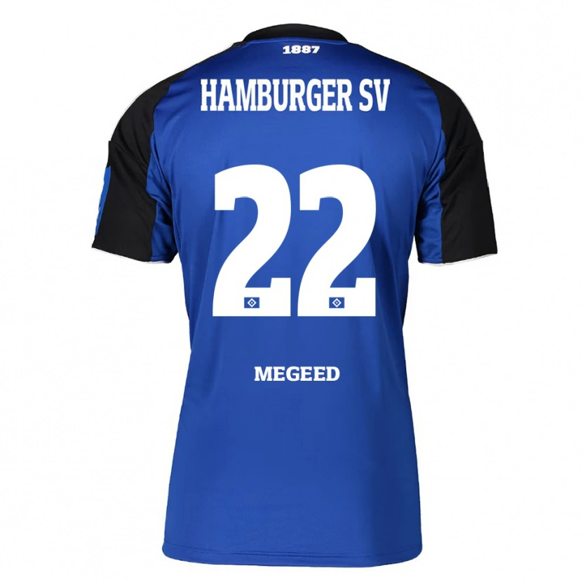 Danxen Damen Omar Megeed #22 Blau Schwarz Auswärtstrikot Trikot 2025/26 T-Shirt