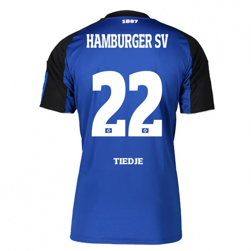Danxen Damen Patrick Tiedje #22 Blau Schwarz Auswärtstrikot Trikot 2025/26 T-Shirt