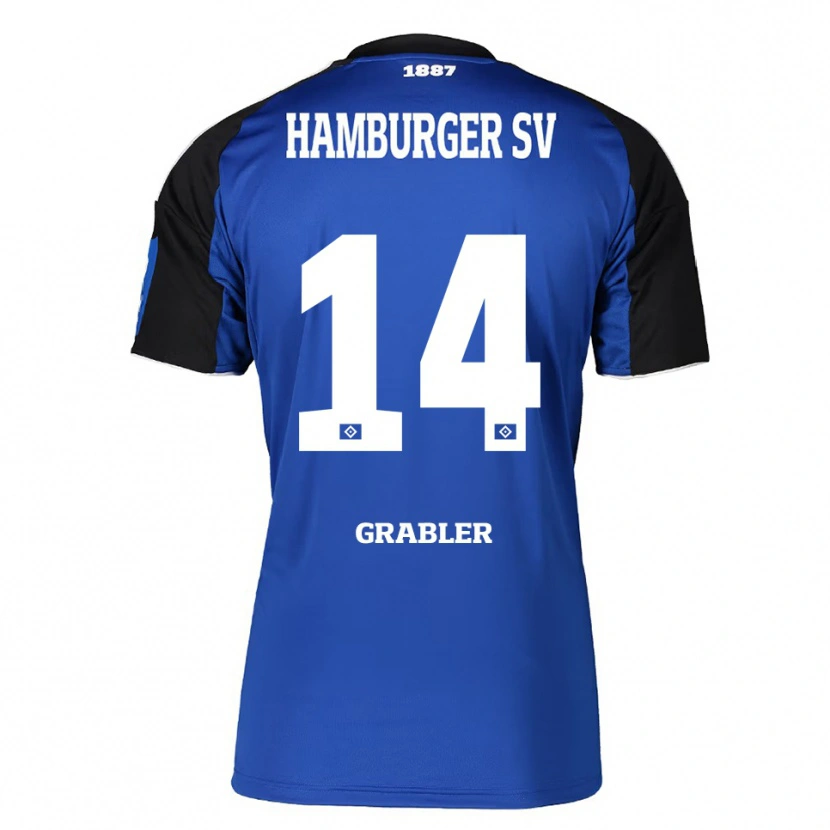 Danxen Damen Lukne Gräßler #14 Blau Schwarz Auswärtstrikot Trikot 2025/26 T-Shirt