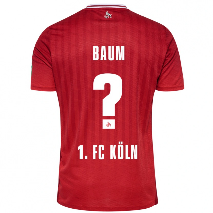 Danxen Damen Julius Baum #0 Rot Weiß Auswärtstrikot Trikot 2025/26 T-Shirt