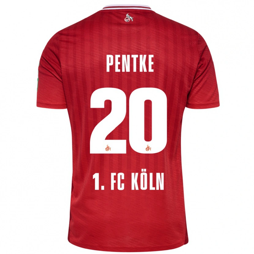 Danxen Damen Philipp Pentke #20 Rot Weiß Auswärtstrikot Trikot 2025/26 T-Shirt