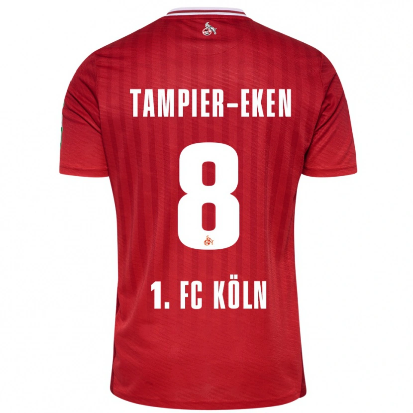 Danxen Damen Pierre Tampier-Eken #8 Rot Weiß Auswärtstrikot Trikot 2025/26 T-Shirt