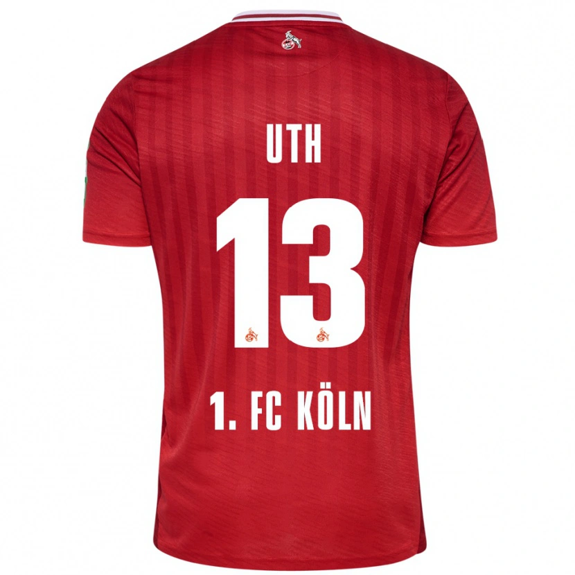 Danxen Damen Mark Uth #13 Rot Weiß Auswärtstrikot Trikot 2025/26 T-Shirt
