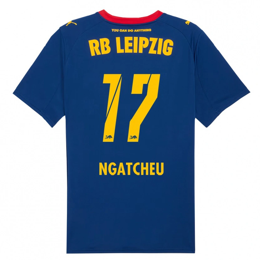 Danxen Damen Yohan Ngatcheu #17 Marineblau Rot Auswärtstrikot Trikot 2025/26 T-Shirt