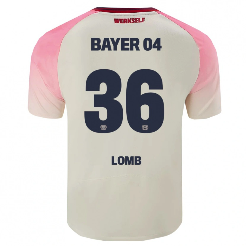 Danxen Damen Niklas Lomb #36 Pink Cremeweiß Auswärtstrikot Trikot 2025/26 T-Shirt