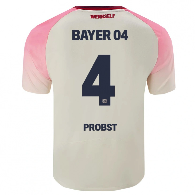 Danxen Damen Noah Probst #4 Pink Cremeweiß Auswärtstrikot Trikot 2025/26 T-Shirt