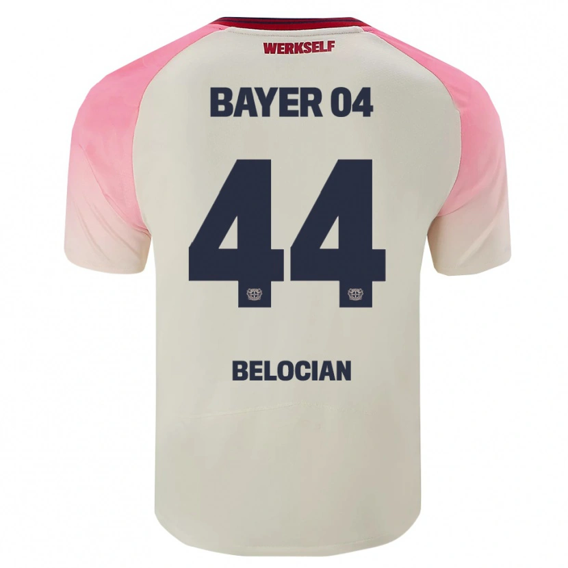 Danxen Damen Jeanuël Belocian #44 Pink Cremeweiß Auswärtstrikot Trikot 2025/26 T-Shirt