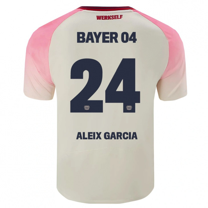 Danxen Damen Aleix García #24 Pink Cremeweiß Auswärtstrikot Trikot 2025/26 T-Shirt