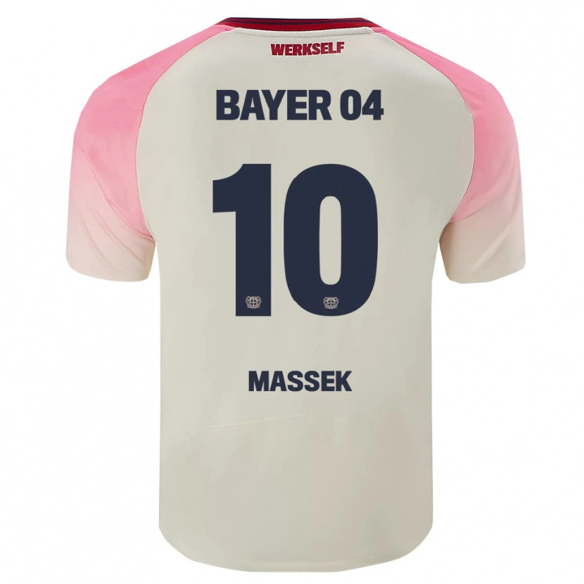 Danxen Damen Ivan Massek #10 Pink Cremeweiß Auswärtstrikot Trikot 2025/26 T-Shirt