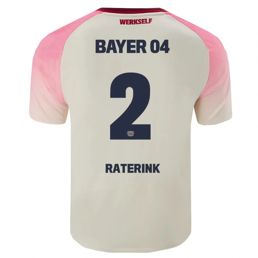 Danxen Damen Othniël Raterink #2 Pink Cremeweiß Auswärtstrikot Trikot 2025/26 T-Shirt