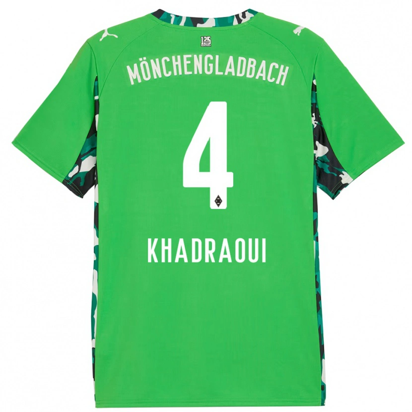 Danxen Damen Elias Khadraoui #4 Grün Schwarz Auswärtstrikot Trikot 2025/26 T-Shirt
