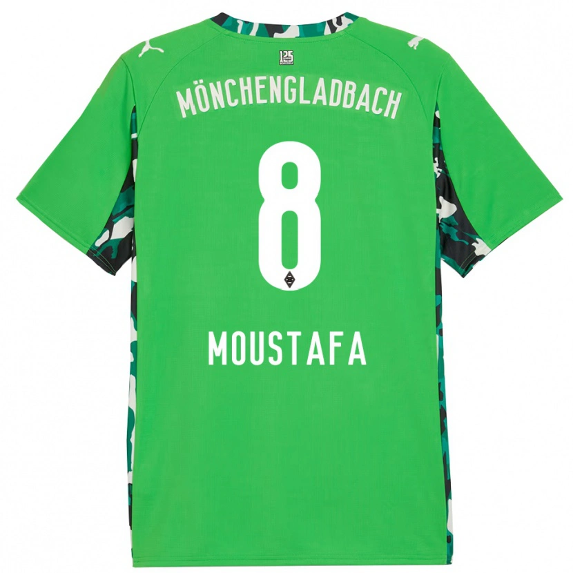 Danxen Damen Moustafa Ashraf Moustafa #8 Grün Schwarz Auswärtstrikot Trikot 2025/26 T-Shirt