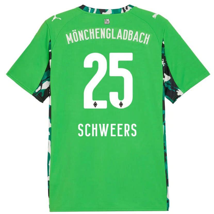 Danxen Damen Lion Schweers #25 Grün Schwarz Auswärtstrikot Trikot 2025/26 T-Shirt