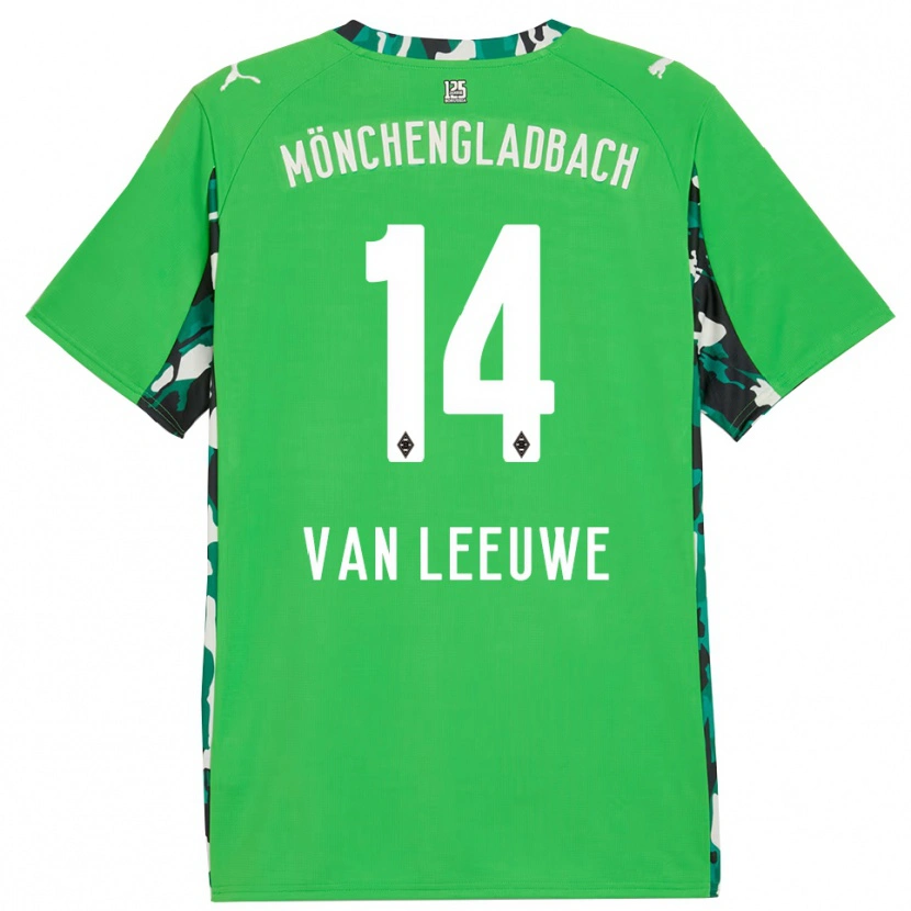 Danxen Damen Kyra Van Leeuwe #14 Grün Schwarz Auswärtstrikot Trikot 2025/26 T-Shirt