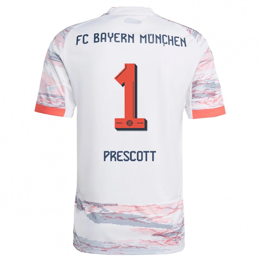 Danxen Damen Leonard Prescott #1 Weiß Grau Auswärtstrikot Trikot 2025/26 T-Shirt