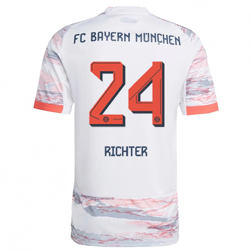 Danxen Damen Louis Richter #24 Weiß Grau Auswärtstrikot Trikot 2025/26 T-Shirt